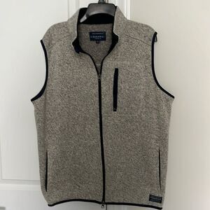 Fish hippie co full zipper Gray fleece golf boating fishing vest jacket men’s L